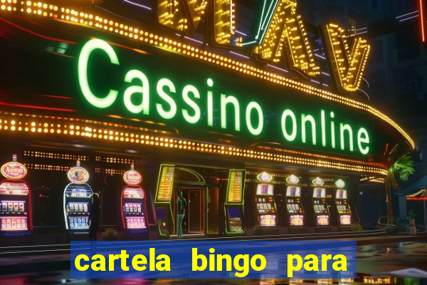 cartela bingo para cha de cozinha imprimir gratis